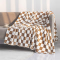 LOMAO Throw Blanket Checkerboard Grid Pattern - Soft, Cozy 90ftx110