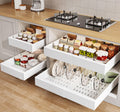 Pull Out Cabinet Organizer 21in Deep 4 Pack - Expandable Roll Out