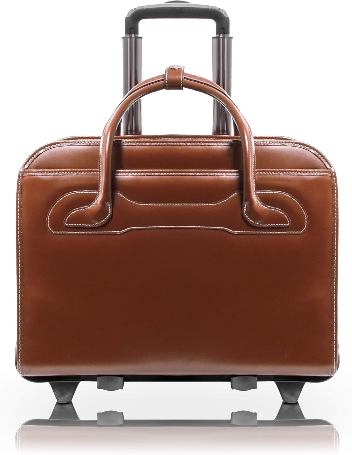 McKlein WILLOWBROOK 17in Leather Detachable Wheeled Briefcase