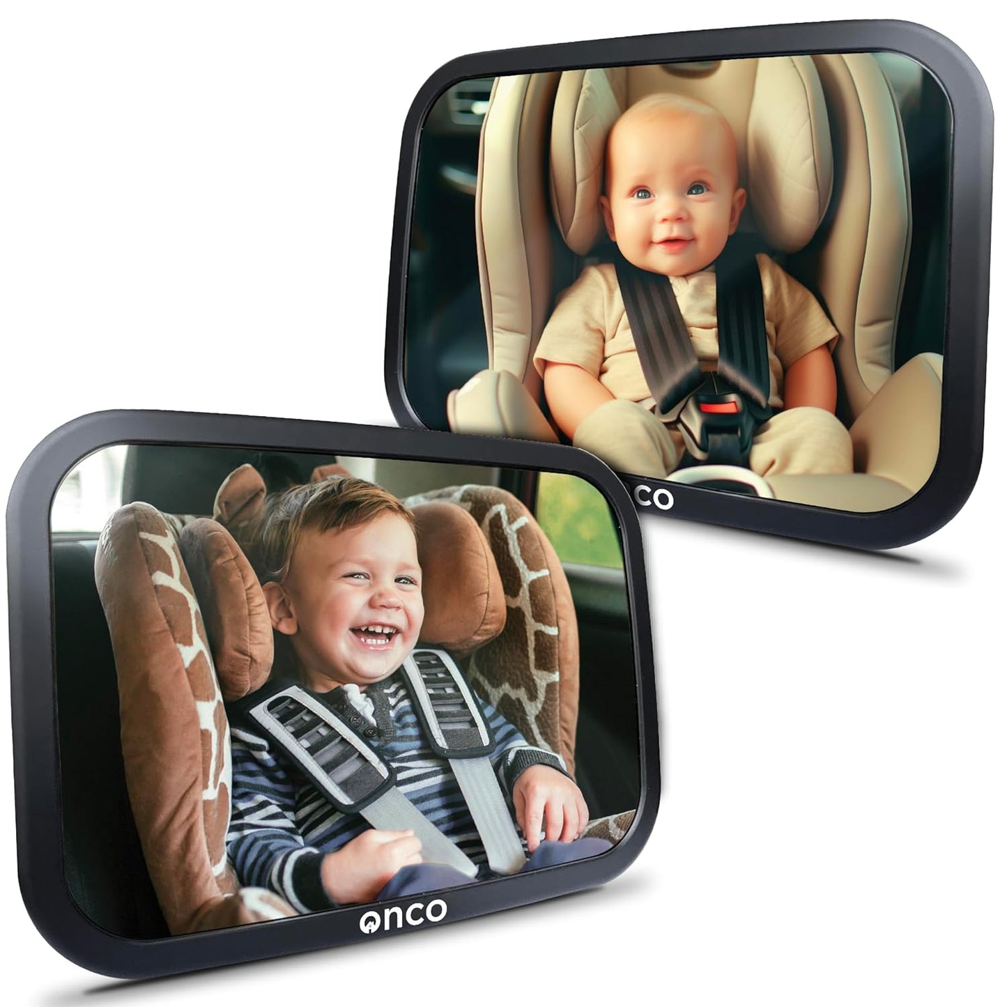 Onco Baby Car Mirror Rear Facing - Shatterproof & Shakeproof