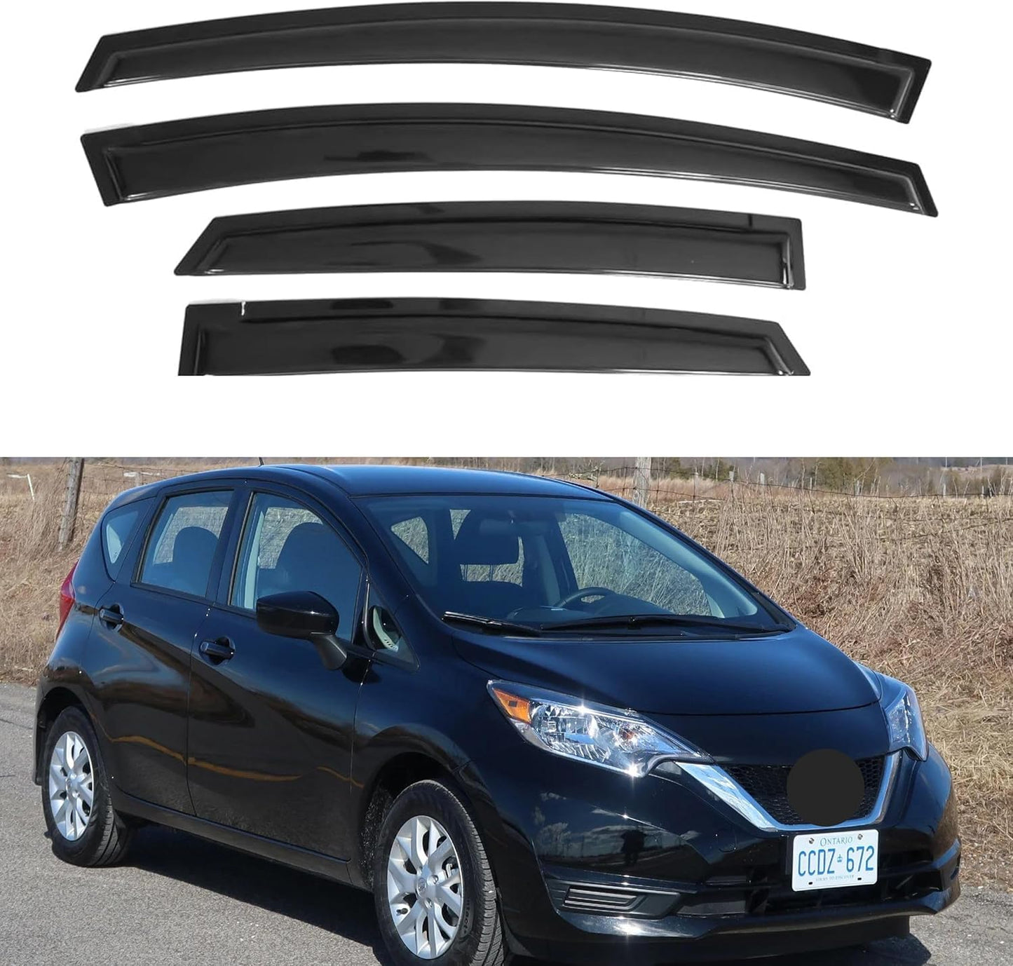 IG Window Visor for Nissan Versa Note 2014-2019 - Durable Rain Guard