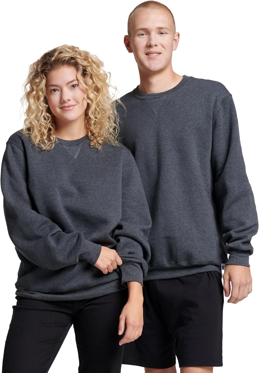 Russell Athletic Men's Sweatshirt, Moisture-Wicking Cotton Blend, Relaxed Fit