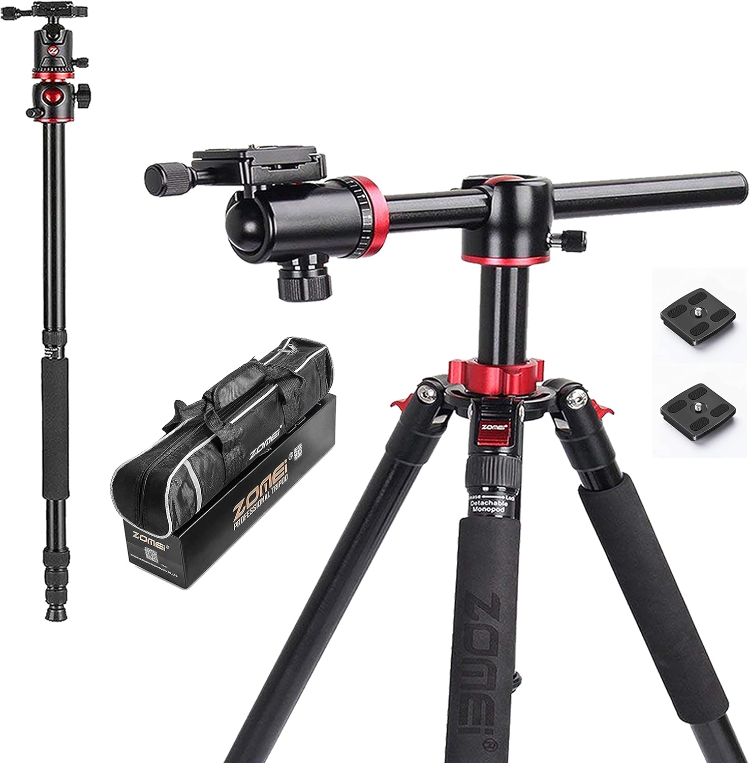 ZOMEi 75ft' Tripod for DSLR with 360 Degree Ball Head Design