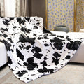 Cow Print Blanket Twin Size Plush Fleece Throw - Soft, Lightweight