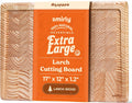 Smirly Non Toxic Larch Cutting Board 17 x 12 x 1.2 in - Thick Extra
