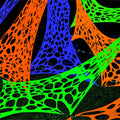 1400 Sqft Glow 3 Color Giant Spider Webs Halloween Decorations - Night