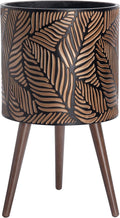 D'vine Dev 14 Inch Planter Pot with Stand - Mid-Century Tall Indoor