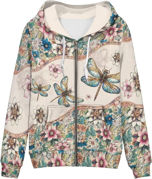 Y2K Hoodie Zip Up Sweatshirt for Women - Vintage Style Jacket