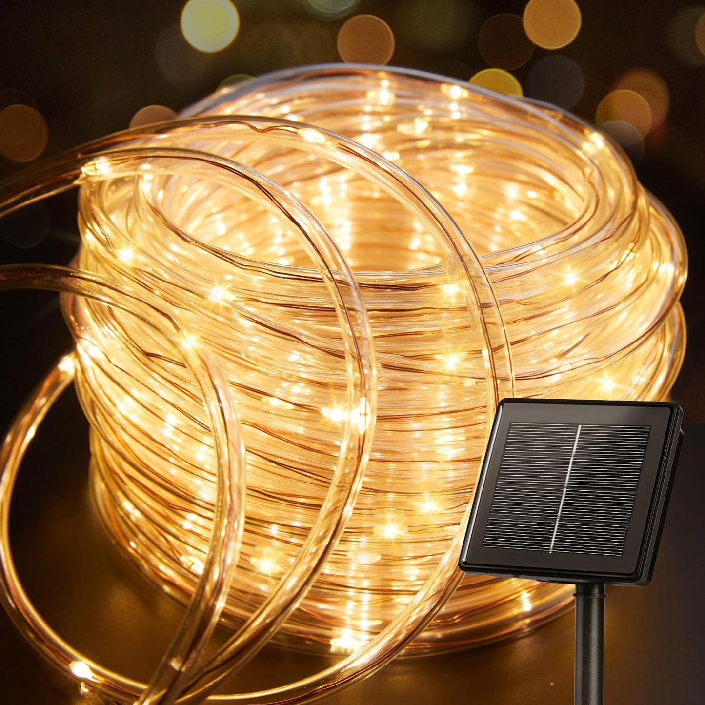 100LED Solar Rope Lights, 8 Modes, Waterproof - Brighten Up Your Outdoor Space!