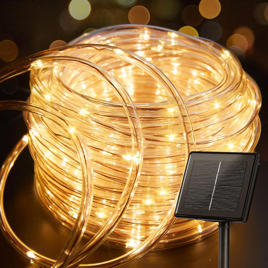 100LED Solar Rope Lights, 8 Modes, Waterproof - Brighten Up Your Outdoor Space!