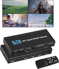 HDMI Multiviewer Switch 4X1 - 4K Quad HDMI Multi-Viewer