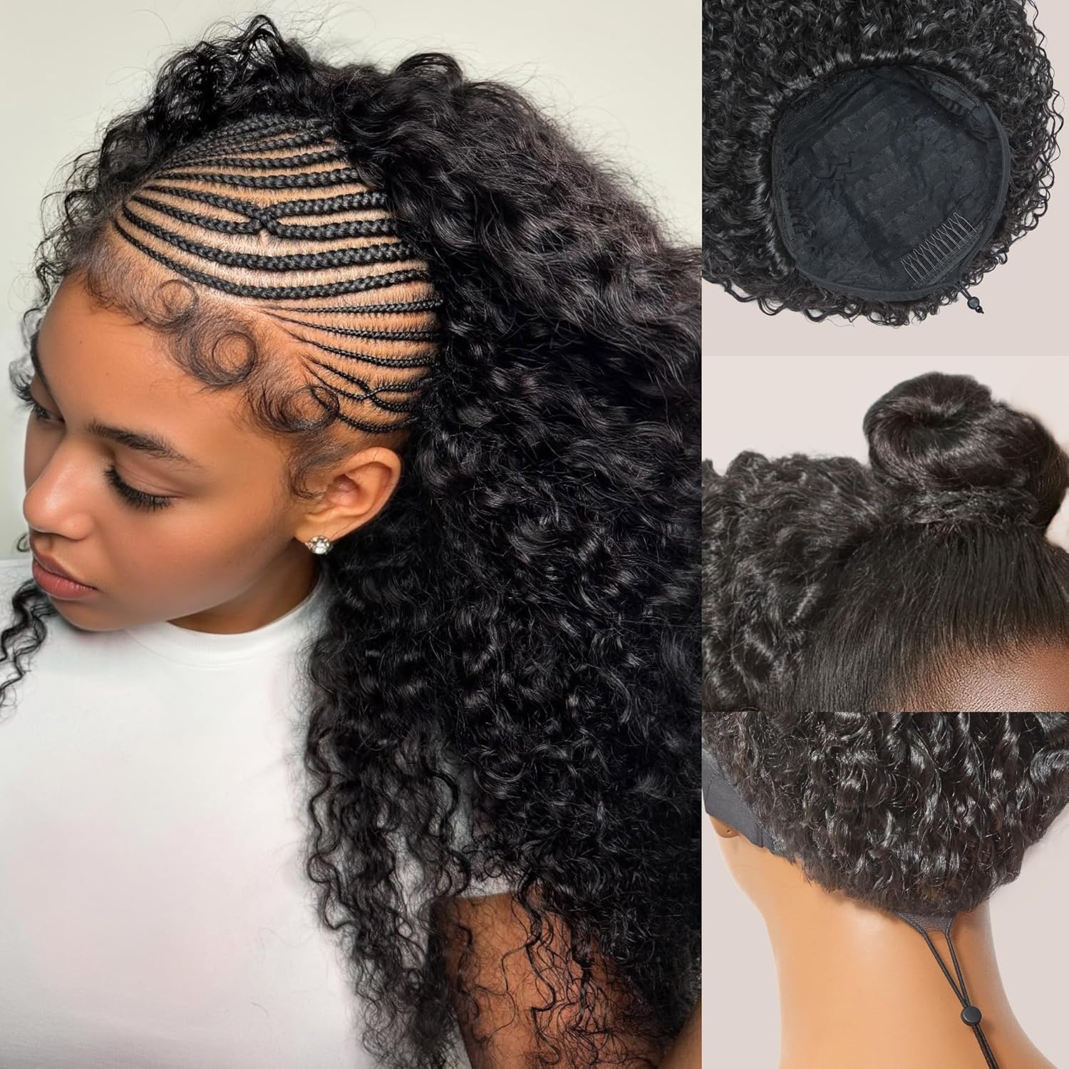 LUVME HAIR Half Wig Burmese Messy Curly Flexi-Fit 24 in Wig