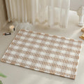 Waffle Bath Mat Khaki and White 36x24 - Soft Absorbent Non Slip