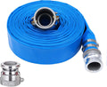 2 in x 50 ft PVC Lay Flat Discharge Hose with Camlock C & E - Heavy