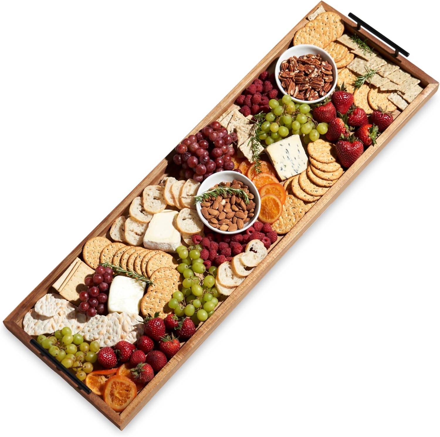 Twine Modern Manor Longboard Cheese Platter for Entertaining