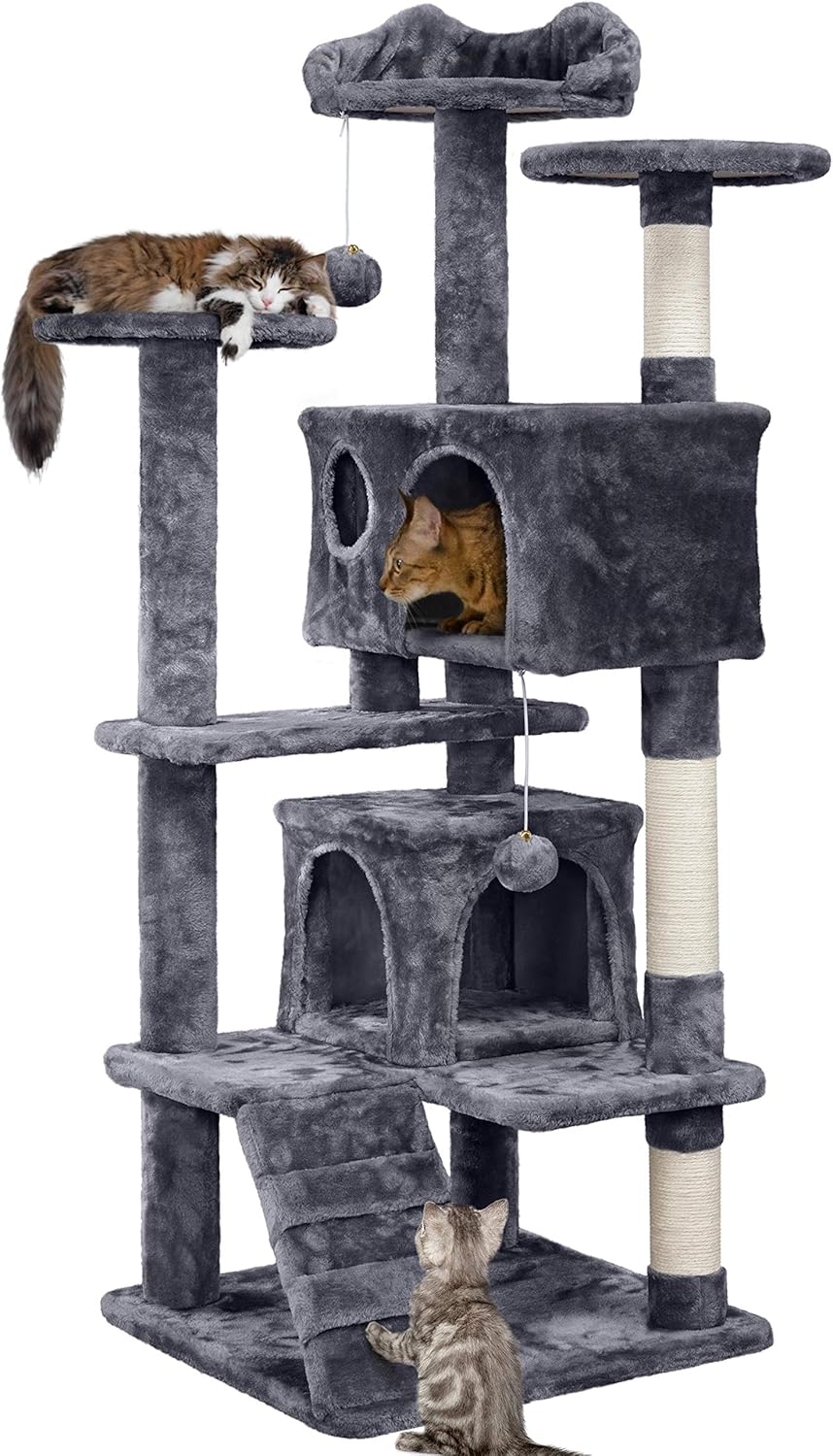 Multi-Level Cat Tree with Cozy Caves and Scratching Posts