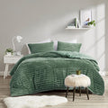 Intelligent Design Twin Comforter Set - Plush Ribbed Velvet