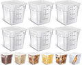Clear 4 Qt Square Food Storage Containers - 6 Pack