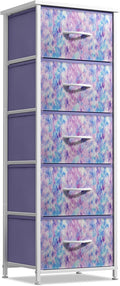 Sorbus Fabric Dresser for Kids Bedroom - 5-Drawer Tall Storage Tower