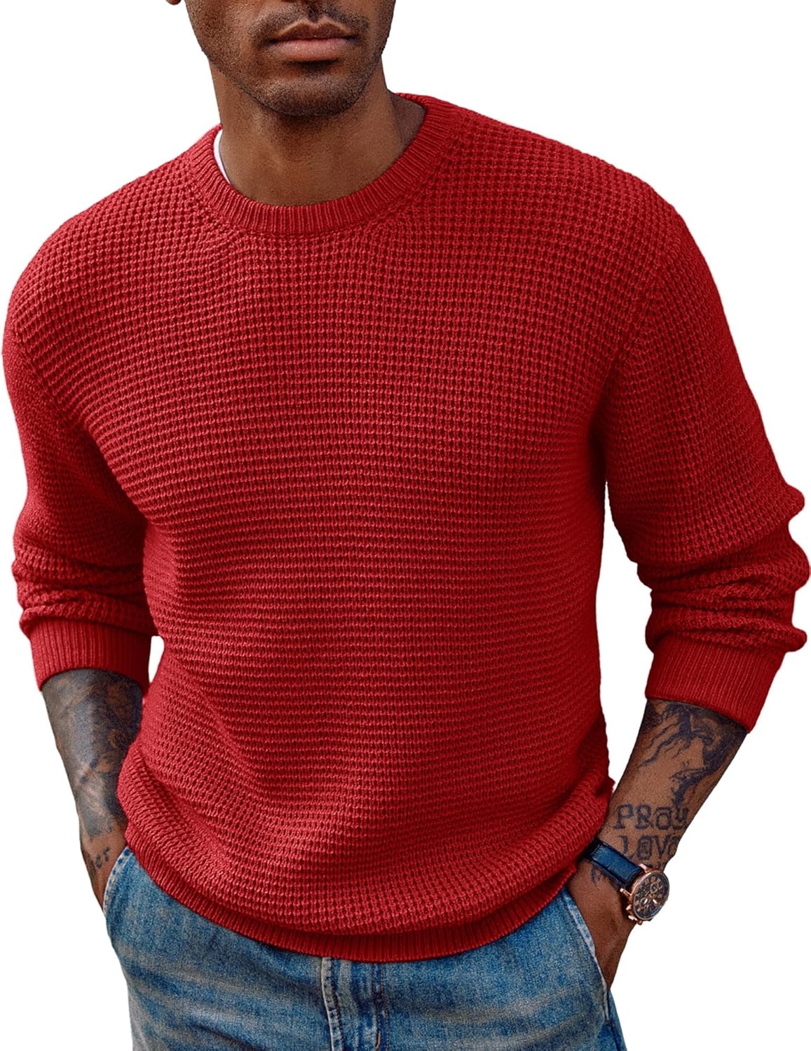 PJ PAUL JONES Mens Crewneck Pullover Sweater for All Occasions
