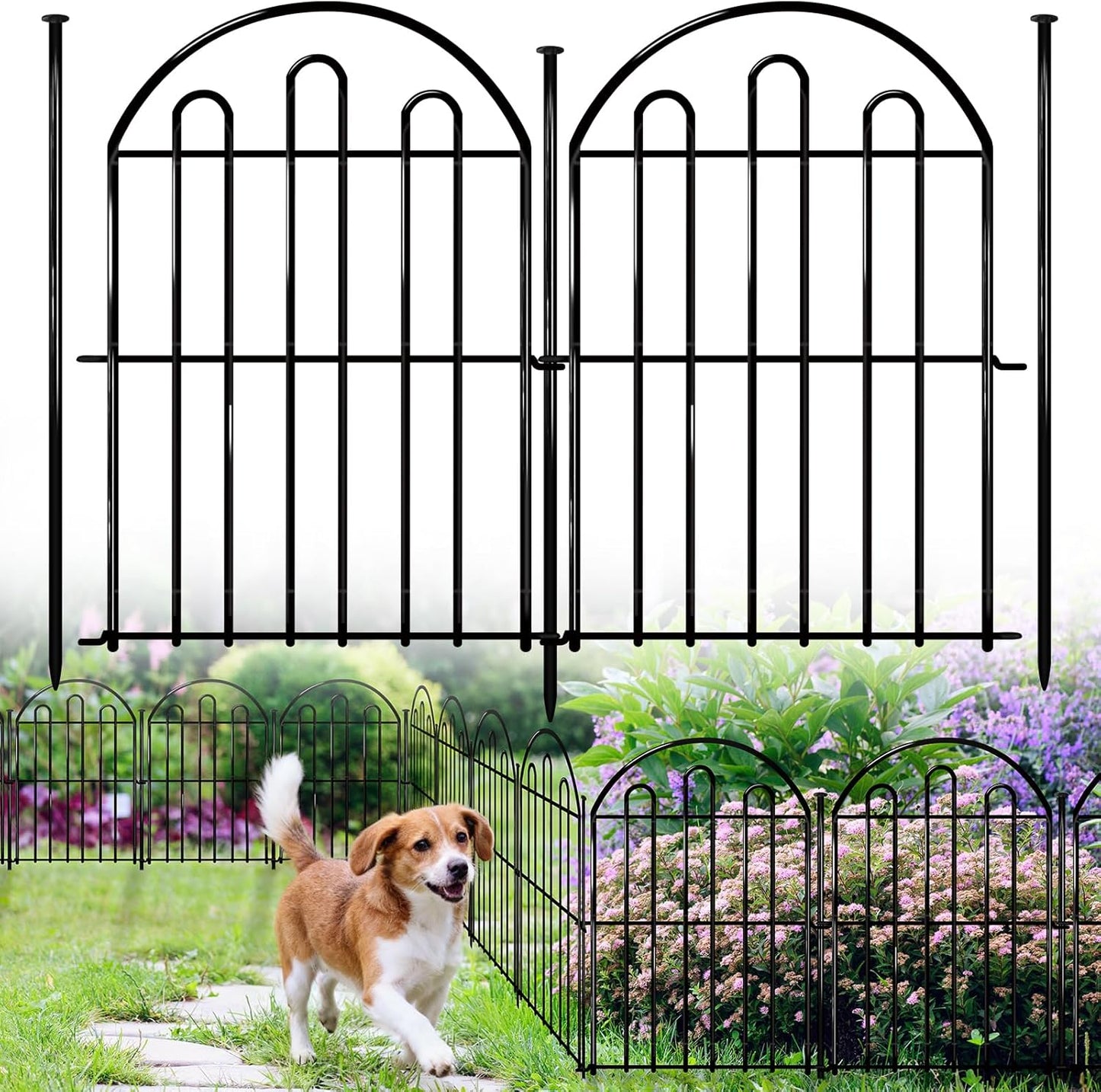 26 Pack Decorative Garden Fence for Dog Rabbit Animal Barrier