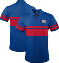 FOCO NFL Football Team Color Chest Stripe Men's Polo Shirt - Team
