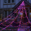 Halloween Spider Web Lights Decoration 455 LED Giant Web - Bright Yard