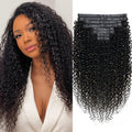 18 Inches Seamless Kinky Curly Clip in Hair Extensions for Volume