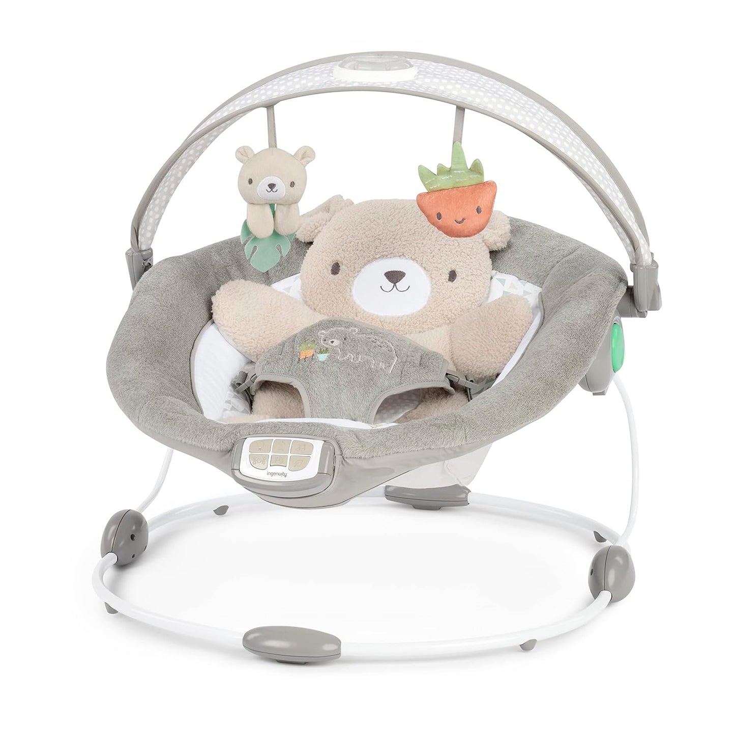 Ingenuity Baby Bouncer with Light-Up Toy Bar for Little Ones