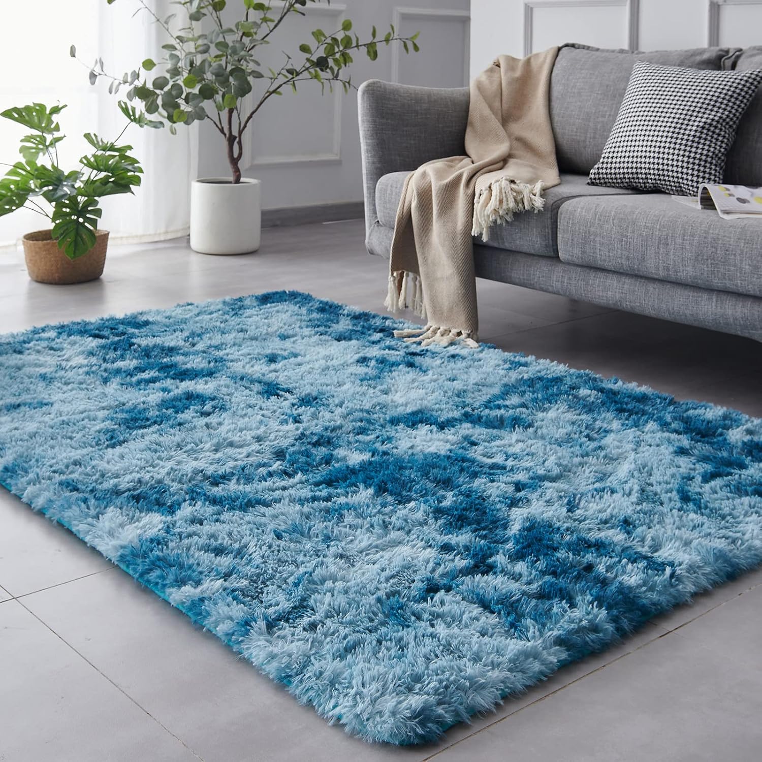 TABAYON Extra Large Shag Area Rug, 9x12 Feet for Cozy Living