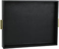Extra Large Serving Tray with Handles - Elegant Faux Leather Tray
