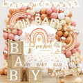 Boho Baby Shower Decorations Set - Complete Boho Rainbow Party Kit