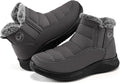 Womens Snow Boots Ankle Booties - Warm Waterproof Winter Shoes