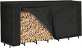 8ft Firewood Rack Outdoor with Cover - Heavy Duty Log Storage