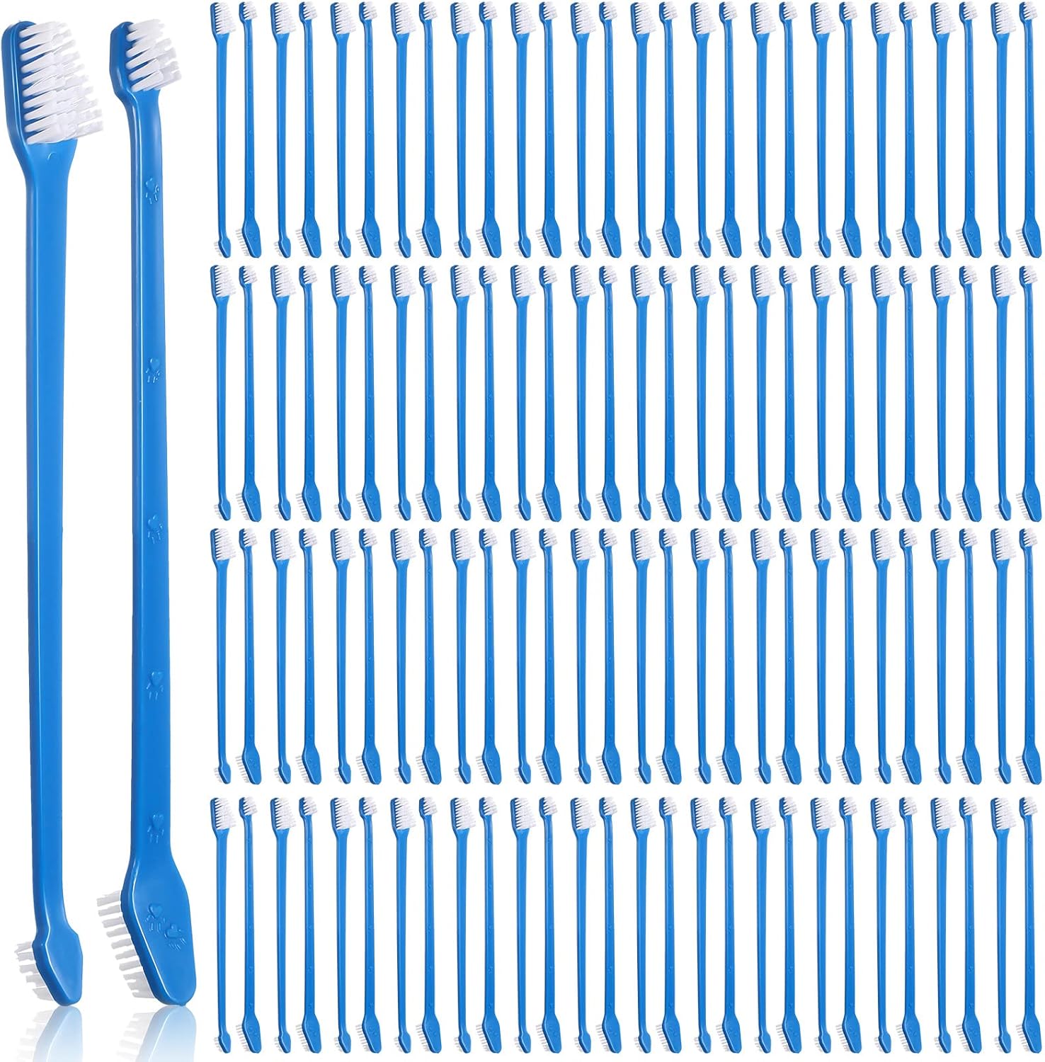 Double Headed Dog Toothbrush Kit for Effective Pet Teeth Cleaning