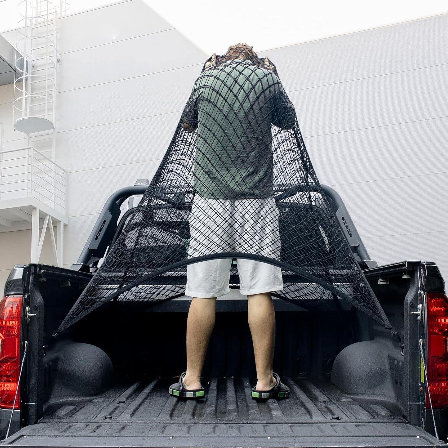 Cargo Net for Pickup Truck Bed - Highly Elastic Mesh Organizer