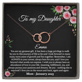 Personalized Daughter Necklace from Mom or Dad - Eternity Gift