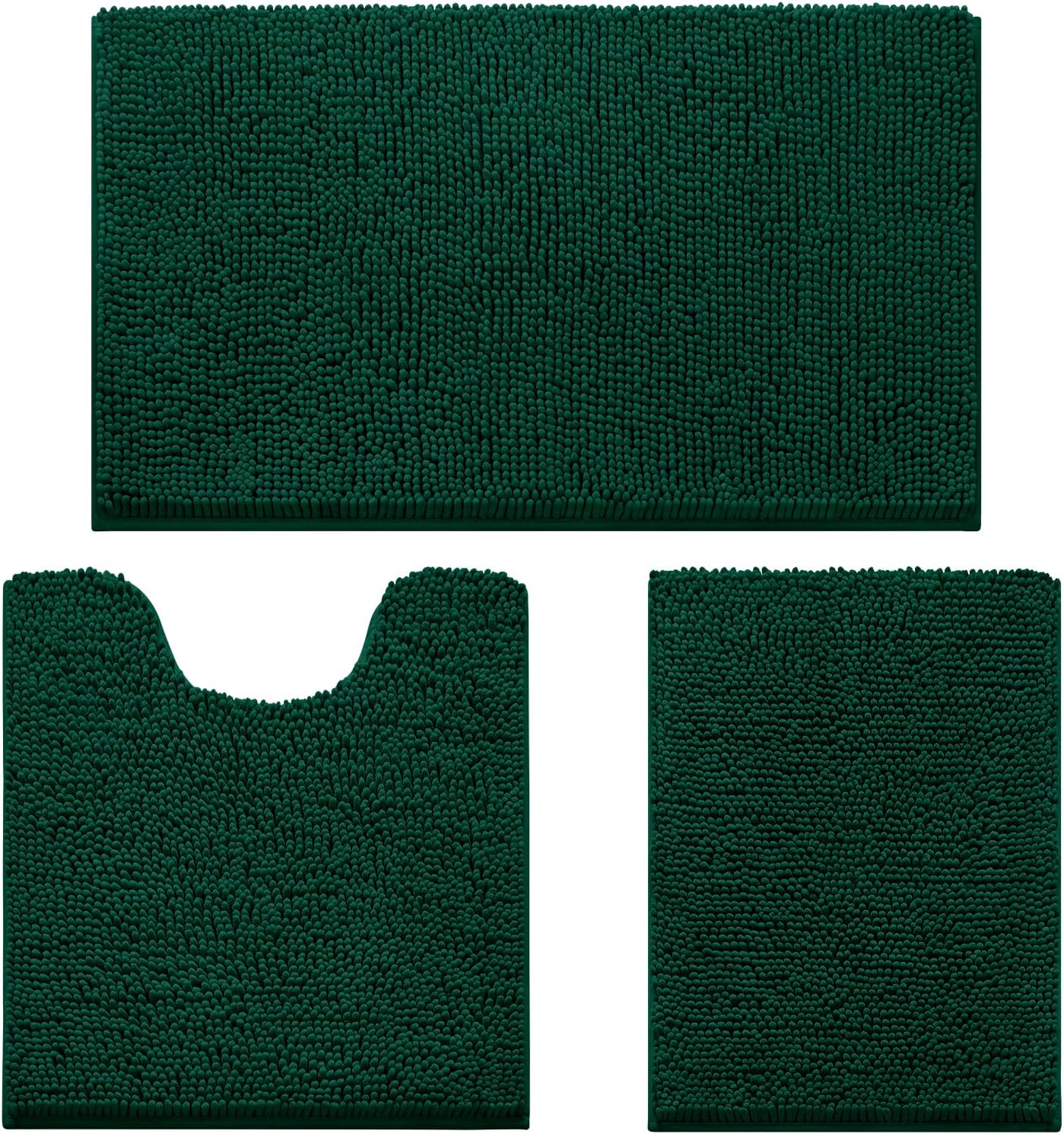 Ultra Soft Non Slip Chenille Bathroom Rugs Set for Comfort