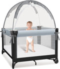 Crib Tent Grey Small to Keep Baby from Climbing Out - Mesh Safety