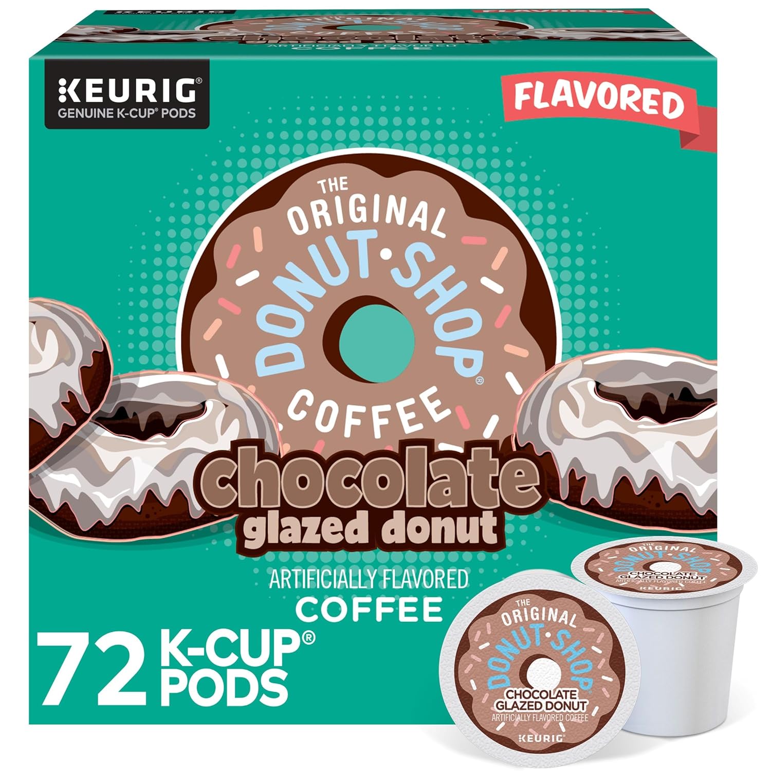 Delicious Chocolate Glazed Donut Coffee K-Cup Pods for Keurig
