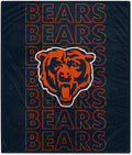 NFL Echo Team Wordmark Plush Throw Blanket - Soft, Bold Team Colors