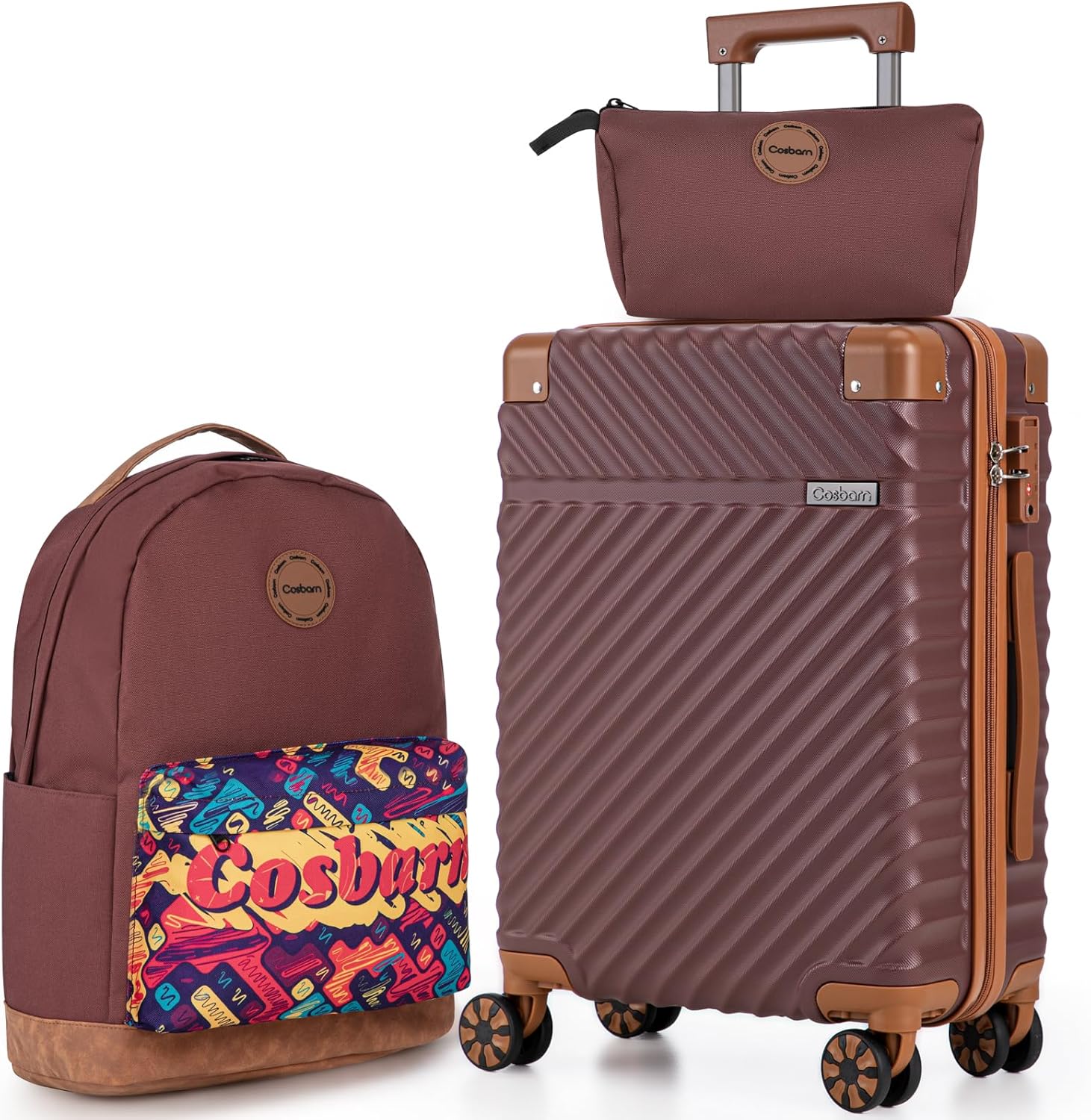 Durable 20 Inch Carry On Luggage Set with TSA Lock and Wheels