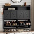 Shoe Cabinet with 4 Flip Drawers Narrow Shoe Storage - Slim Organizer