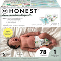 Clean Conscious Diapers Size 1 - Plant-Based, Advanced Absorption