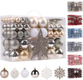 95Pcs Christmas Ball Ornaments Set - Neutral Champagne Gold Set
