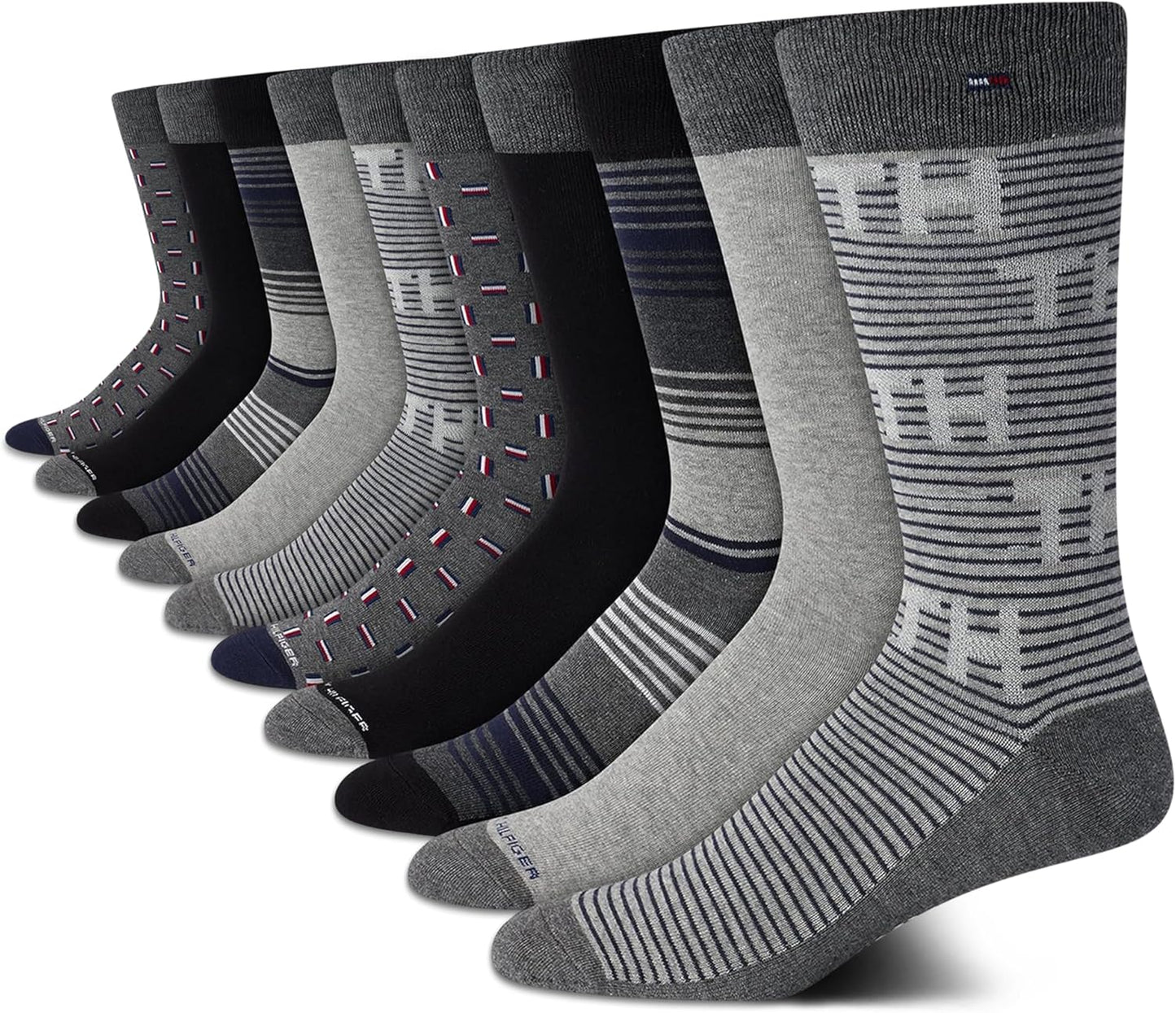 Tommy Hilfiger Mens Dress Socks - Comfort Stretch Crew Socks
