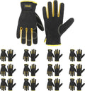 HANDLANDY Men Leather Gardening Gloves - Durable Cowhide Palm Fit