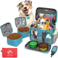 Dog Travel Bag for Traveling - Week Away Pet Travel Kit (Sea Blue)