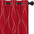 Deconovo Red Blackout Curtains for Short Windows, 45 Inch Long