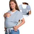 Baby Wrap Carrier Grey - Momcozy T-Shirt Style Wrap for Newborns